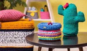 Crochê moderno: fio de malha para decoração