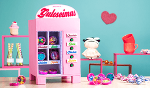 Bolo com efeitos especiais: máquina de doces