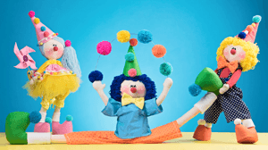 Bonecos de Tecido: Palhacinhos de Circo