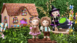 Feltro com pintura e modelagem: João e Maria