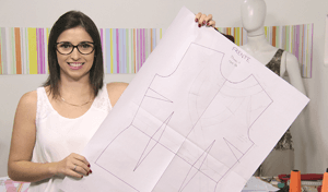 Modelagem plana de blusas