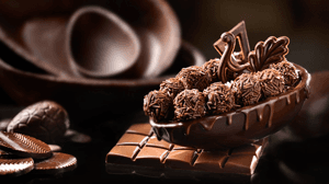 Ovos de Páscoa com cascas recheadas e texturizadas