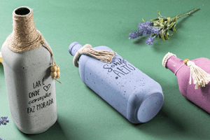  Artesanato sustentável: garrafa decorada