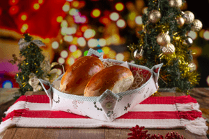 Costura criativa para Natal: cesta de pães