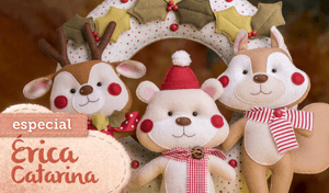 Feltro: especial Érica Catarina – Personagens e guirlanda de Natal